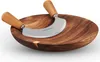 A wooden bowl with a curved knife resting inside. Anteprima dell’immagine prodotto