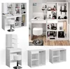 Kaptafel Vicco Isabelle Wit 140 cm met spiegel, kruk en 2 Productafbeelding-voorbeeld 2