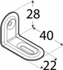 Nastavovací držák s reliéfem 40 x 28 x 22 mm bílý Náhled obrázku produktu 2
