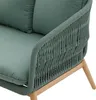 Gartenmöbel sessel "orissa" olivgrün polyester und stahl   Produktbild-Vorschau 3