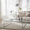 home24 Couchtisch - Glas / Metall - Chrom Produktbild-Vorschau 3