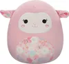 A pink plush lamb toy with floral accents on its ears and belly, presented against a white background. Anteprima dell’immagine prodotto