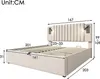 okwish Boxspringbett Polsterbett 160 x 200 cm mit Leselicht Produktbild-Vorschau 7