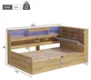 Łóżko dzienne Merax Daybett 90 x 200 cm z oświetleniem LED, Podgląd zdjęcia produktu 5