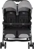 A front view of a double stroller. Produktbild-Vorschau