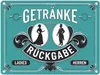 GETRÄNKE RÜCKGABE Metallschild in 15x20 cm Produktbild-Vorschau 1