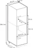 Hochschrank Vicco R-Line Beton 60 cm mit offenen Regalen, Produktbild-Vorschau 3