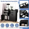 Piedistallo mobile COSTWAY con rotelle, 4 cassetti e 2 Anteprima dell’immagine prodotto 4