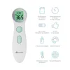 A digital thermometer with accompanying feature icons and text descriptions. Produktbild-Vorschau