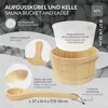 LuxeBath Sauna příslušenství sada z borového dřeva 4dílná Náhled obrázku produktu 3