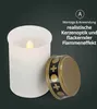 LED Grablicht weiß gold flackernd Höhe 12 cm Trauerlicht Produktbild-Vorschau 6