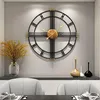 Wanduhr,50cm Moderne einfache Wohnzimmer Wanduhr, Eisen Produktbild-Vorschau 1