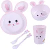 Teller + Tasse + Besteck Set 5 el. Hase / Bocioland Produktbild-Vorschau 1