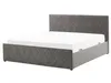 BELIANI Bett Samtstoff Grau 160 x 200 cm Bettkasten Produktbild-Vorschau 6