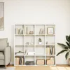 vidaXL Knihovna bílá 137,5x29x137,5 cm Materiál na bázi Náhled obrázku produktu 3