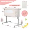 COSTWAY 3 in 1 Beistellbett & Babywiege & Reisebett, Produktbild-Vorschau 7