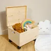 Creative Deco Houten Kist Op Wielen, 40 x 30 x 24 cm Productafbeelding-voorbeeld 2