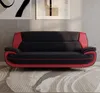 Sofa Set 3-2-1 für Wohnzimmer – Bequeme Schwarz-Rot Produktbild-Vorschau 2