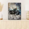 MuchoWow® - Leinwandbilder - Motorrad - Fahrrad - Blau - Produktbild-Vorschau 6