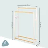 eluno Porte-serviettes sur pied en métal blanc mat avec Voir les images du produit 7