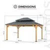 A diagram showing the dimensions of a gazebo. Náhled obrázku produktu