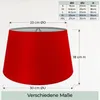 Wogati® Premium Lampenschirm E14/E27 Baumwolle | Rot / Produktbild-Vorschau 4