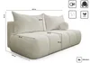 Sofa trzyosobowa PIANO z funkcją spania Ecru Podgląd zdjęcia produktu 6