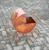 Retro Kinderwagen zum Bepflanzen 58x60x33cm Edelrost Produktbild-Vorschau 6
