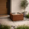 KÖHKO® Gartenbrunnen QUADRUM aus Cortenstahl mit LED – Produktbild-Vorschau 4