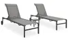 vidaXL Sonnenliegen 2 Stk. mit Tisch Textilene und Stahl Produktbild-Vorschau 8