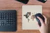 MuchoWow® Mauspad Mousepad Weltkarte - Holz - Braun 19x23 Produktbild-Vorschau 4