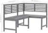 vidaXL Garten-Eckbank Grau 140 cm Massivholz Akazie Produktbild-Vorschau 8