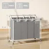 HOMCOM Wäschekorb mit 4 Fächer 160 L Wäschesammler mit Produktbild-Vorschau 3