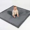 CASABEL Tapis d’Éveil Bébé Velours Gris 150×180 cm, Épais Voir les images du produit 1