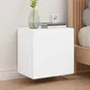 vidaXL Szafka wisząca pod TV biała 40,5x30x40 cm materiał Podgląd zdjęcia produktu 2