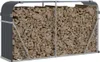 vidaXL Wiata na drewno opałowe antracyt 180x45x100 cm Stal Podgląd zdjęcia produktu 3