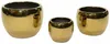 Mega Collections Blumentopf Emperor - rund - gold - D37 x Produktbild-Vorschau 2