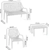 Set da giardino con divanetto a due posti, 2 poltrone e Anteprima dell’immagine prodotto 5