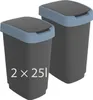 Rotho 2er-set Abfalleimer 25lL Twist - Swingeimer 40,1 x Produktbild-Vorschau 1