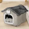 Lit pour chats Cave à chats en peluche Chaud pour l'hiver Voir les images du produit 1