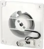 The back of a white square ventilation fan with a black fan blade and wires. Anteprima dell’immagine prodotto