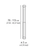 WENKO Teleskop Dusche Stange Vorhangs Klemmen Bad 70-115 cm Produktbild-Vorschau 5