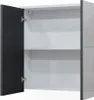 An open cabinet with two shelves and one door ajar. Náhled obrázku produktu