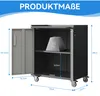Heavy-Duty Metall-Gartenschrank mit Rollen – robuster Produktbild-Vorschau 3