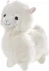 A white plush lama toy is shown against a white background. Produktbild-Vorschau