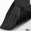A close-up view of a black car floor mat. Voir les images du produit