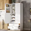 Armadio da cucina Merax, modello alto con 3 ripiani Anteprima dell’immagine prodotto 4