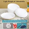 Set di piatti di plastica bianchi Berglander 12 pezzi 23 cm Anteprima dell’immagine prodotto 4