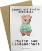 Mr. & Mrs. Panda Glückwunschkarte Chefin Leidenschaft - Produktbild-Vorschau 1
