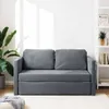 vidaXL Divano letto grigio scuro 122x204x55 cm Velluto Anteprima dell’immagine prodotto 3